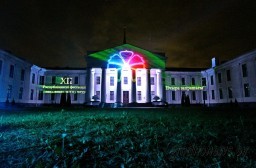 Фееричным завершением первого дня XII Республиканского фестиваля национальных культур в Гродно стал ночной 3D-mapping на стенах Нового замка.